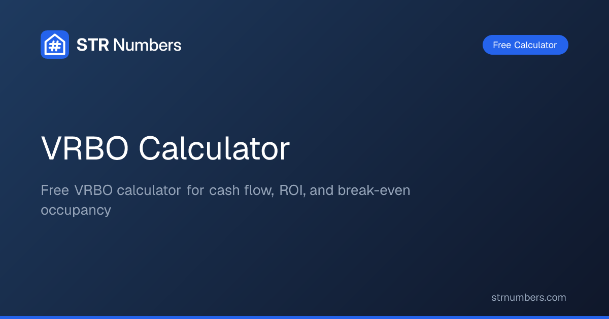 Free VRBO Rental Calculator: Income, Profit & Estimate | STR Numbers